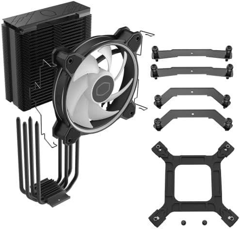 Cooler Master Hyper 212 Halo Black CPU Air Cooler, MF120 Halo² Fan, Dual Loop 15