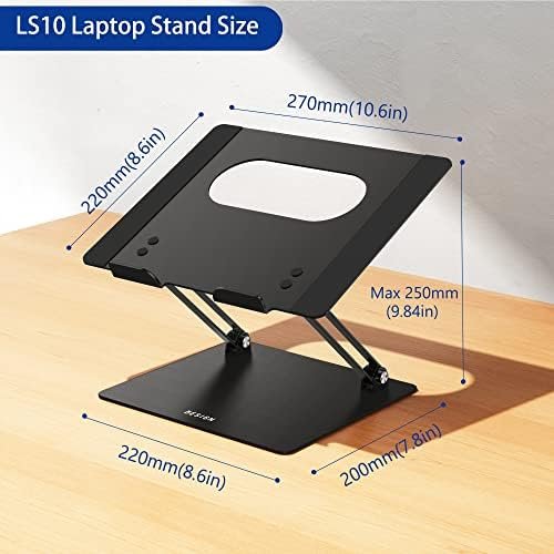 BESIGN LS10 Aluminum Laptop Stand, Ergonomic Adjustable Notebook Riser Holder 6