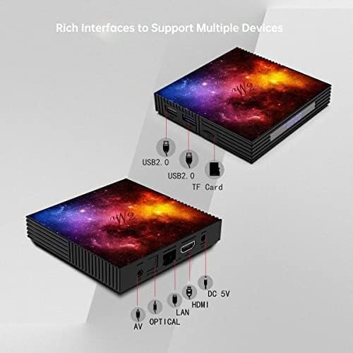 Android TV Box 4GB RAM 128GB ROM Upgraded W2 Mali-G31 2.4G/5G Dual WiFi 7