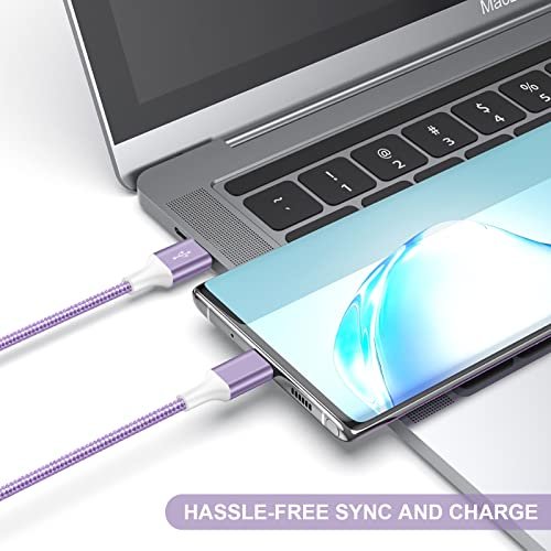 USB Type C to USB A Cable, 5Pack 3/3/6/6/10FT: Fast Charging Long Android USBC 5