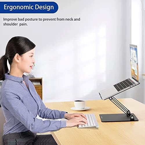 BESIGN LS10 Aluminum Laptop Stand, Ergonomic Adjustable Notebook Riser Holder 4