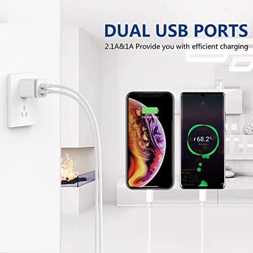 LUOATIP iPhone Charger Cable 3ft 6ft 10ft with Wall Plug, 5-Pack Long Charging 6