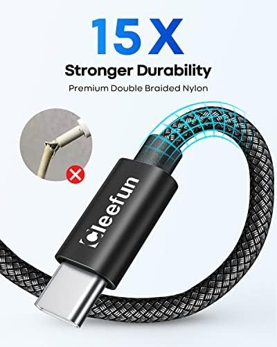 USB C Cable [6ft, 5-Pack], CLEEFUN USB A to Type C Cable Fast Charging C Charger 5