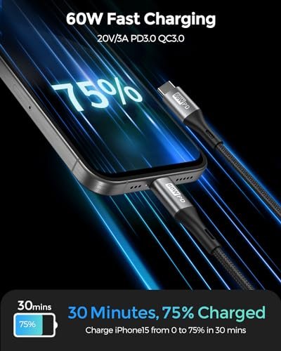 Silkland USB C to USB C Cable 60W 2 Pack [3.3ft+3.3ft] 2