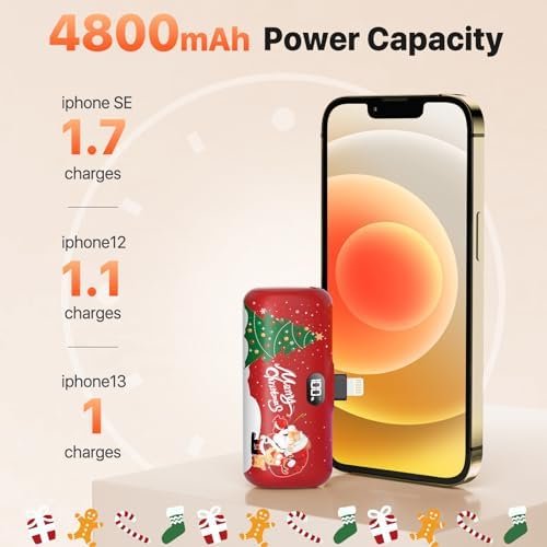 Taegila Portable Charger for iPhone Christmas Edition, 5000mAh 3