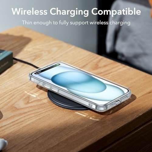 ESR Clear Case for iPhone 15 Case, Shockproof Thin Cover, Yellowing-Resistant 7