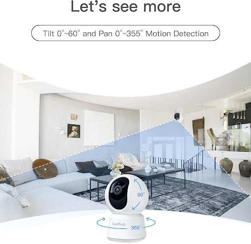 Laxihub Indoor Home Security Camera, P2 Baby Monitor with Camera and Audio 4