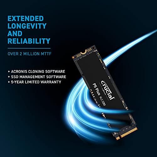 Crucial P5 Plus 2TB PCIe Gen4 3D NAND NVMe M.2 Gaming SSD, up to 6600MB/s 5