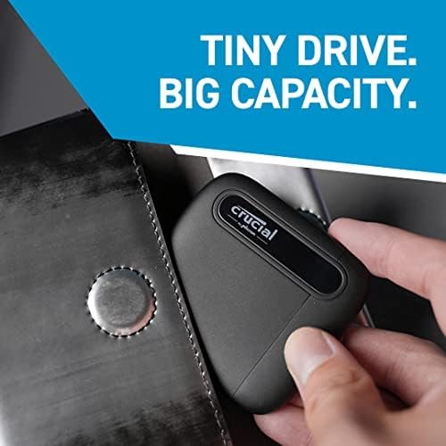 Crucial X6 2TB Portable SSD – Up to 800MB/s – PC and Mac – USB 3.2 USB-C 5