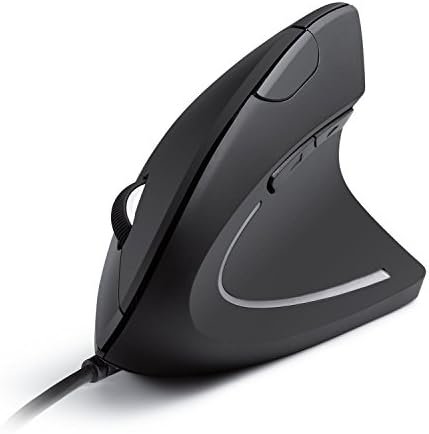 Anker® Vertical Ergonomic Optical Mouse, Wired, USB, 5 Buttons – Black
