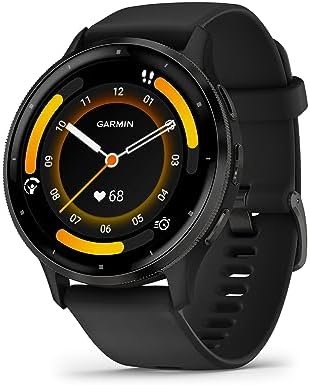 Garmin Venu 3 Slate Stainless Steel Bezel 1.4-Inch AMOLED Touchscreen Display