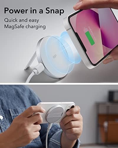 ESR HaloLock Kickstand Wireless Charger, MagSafe-Compatible Charger for iPhone 3