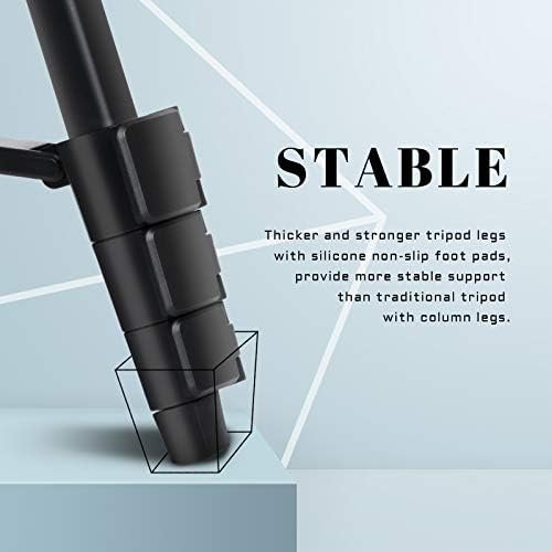 Apeocose 55″ Tripod for iPhone with Quick-Release Plate, Lightweight Cell Phone 3
