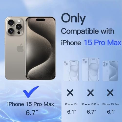 JETech Privacy Screen Protector for iPhone 15 Pro Max 6.7-Inch with Camera Lens 3