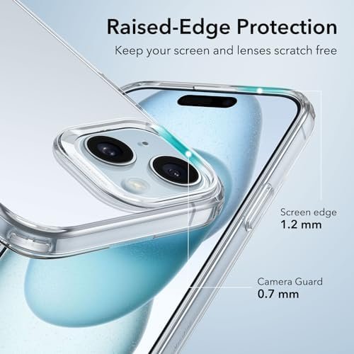ESR Clear Case for iPhone 15 Case, Shockproof Thin Cover, Yellowing-Resistant 5