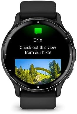 Garmin Venu 3 Slate Stainless Steel Bezel 1.4-Inch AMOLED Touchscreen Display 2