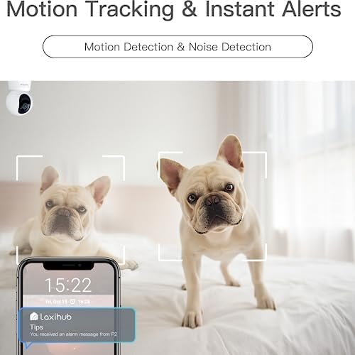 Laxihub Indoor Home Security Camera, P2 Baby Monitor with Camera and Audio 3