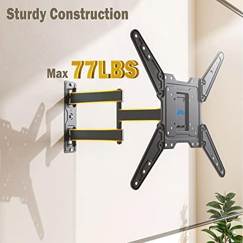 Mounting Dream TV Wall Mount for Most 26-55 Inch TVs, Full Motion TV Mount with 6
