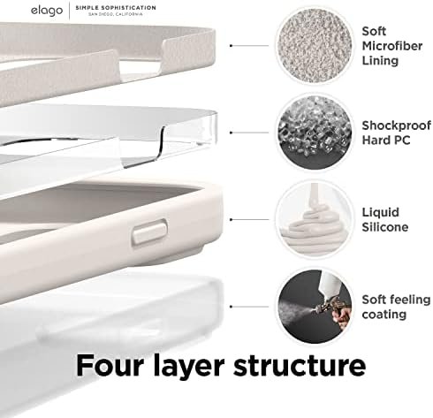 elago Compatible with iPhone 14 Case, Liquid Silicone Case, Full Body Protective 5