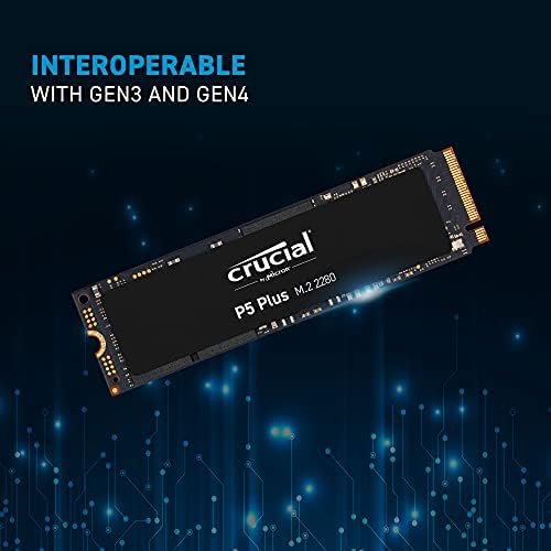 Crucial P5 Plus 2TB PCIe Gen4 3D NAND NVMe M.2 Gaming SSD, up to 6600MB/s 4