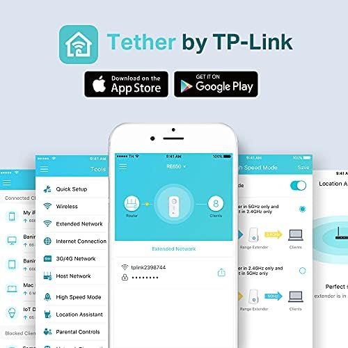 TP-Link AC2600 WiFi Extender(RE650), Up to 2600Mbps, Dual Band WiFi Range 10