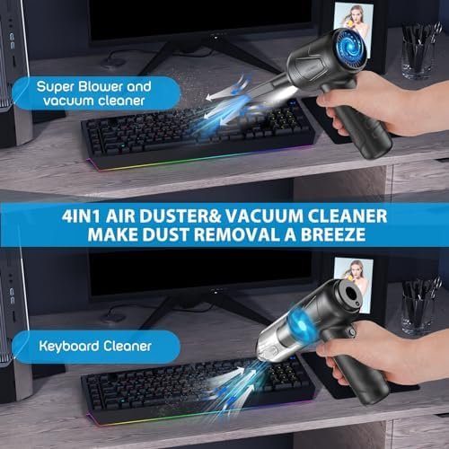 Compressed Air Duster with Air Blower 160000RPM Vacuum Cleaner and Air Duster 5