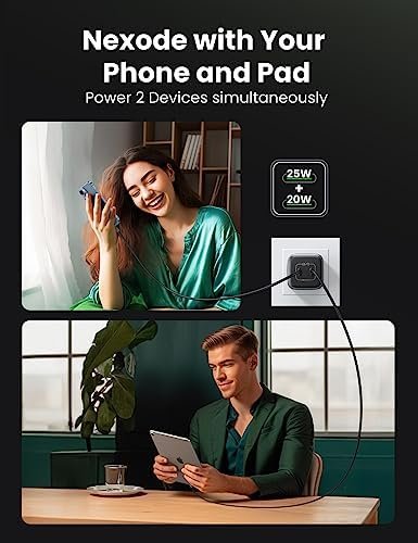 UGREEN 45W USB C Charger, Nexode GaN Dual Foldable PPS Charger Block Support 3