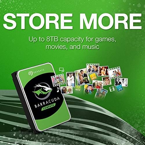 Seagate ST8000DMZ04 BarraCuda 8TB Internal Hard Drive HDD – 3.5 Inch Sata 6 Gb/s 4