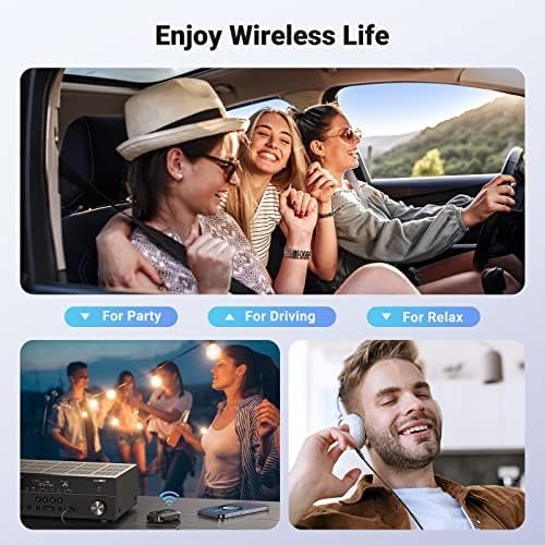 UGREEN 5.3 Aux Bluetooth Adapter for Car, [Greater Connection] 3.5mm 9