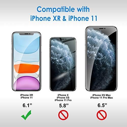 JETech Screen Protector for iPhone 11 and iPhone XR 6.1-Inch, Tempered Glass 3