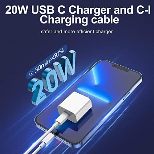 iPhone Charger fast charging [APPLE MFi Certified] 2 pack Apple Type C Wall 3