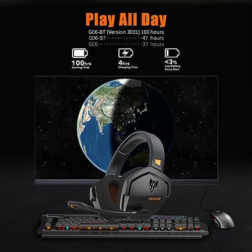 NUBWO G06 Dual Wireless Gaming Headset with Microphone for PS5, PS4, PC, Mobile 2