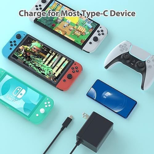 Switch Charger for Nintendo Switch, AC Power Adapter with 5Ft Charger 3