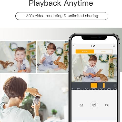 Laxihub Indoor Home Security Camera, P2 Baby Monitor with Camera and Audio 6