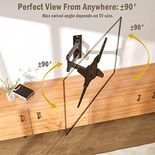 Mounting Dream TV Wall Mount for Most 26-55 Inch TVs, Full Motion TV Mount with 5