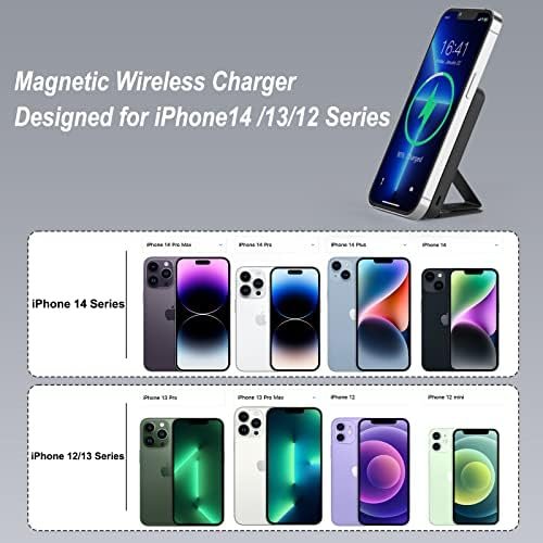 AOGUERBE Magnetic Power Bank, 10000mAh Foldable Wireless Portable Charger 6