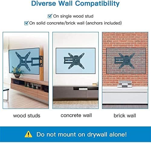 Full Motion TV Monitor Wall Mount Bracket Articulating Arms Swivel Tilt 5