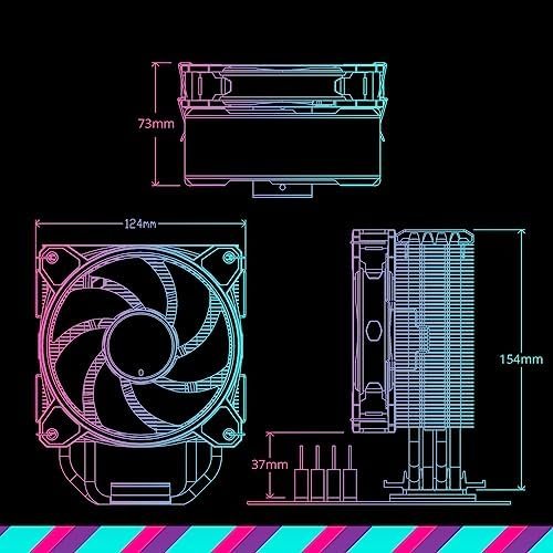 Cooler Master Hyper 212 Halo Black CPU Air Cooler, MF120 Halo² Fan, Dual Loop 11