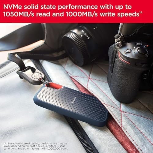 SanDisk 2TB Extreme Portable SSD – Up to 1050MB/s, USB-C, USB 3.2 Gen 2 4