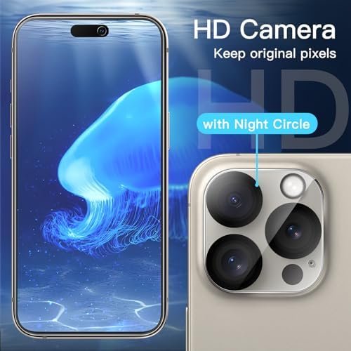 JETech Privacy Screen Protector for iPhone 15 Pro Max 6.7-Inch with Camera Lens 7