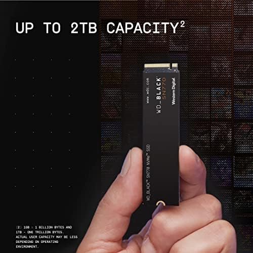 Western Digital WD_BLACK 2TB SN770 NVMe Internal Gaming SSD Solid State Drive 5