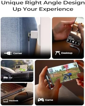 AINOPE USB C to USB C Cable 100W 2-Pack 6.6FT, Durable USBC to USBC Cable Cord 6
