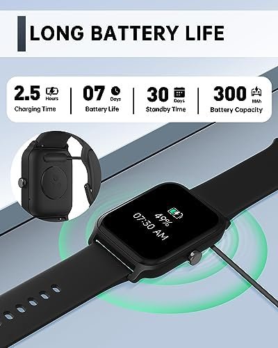Smart Watch for Men Women, Answer Make Call, Alexa Built-in, 1.8″ Touch Screen 8