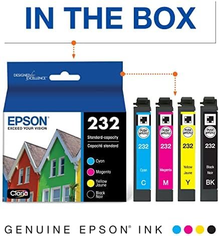 EPSON 232 Claria Ink Standard Capacity Black & Color Cartridge Combo Pack 2