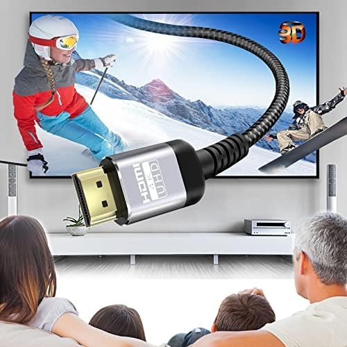 Soonsoonic 4K HDMI Cable 50Ft | High Speed HDMI 2.0 Cable & 4K@60Hz 2K 1080P 3D 3