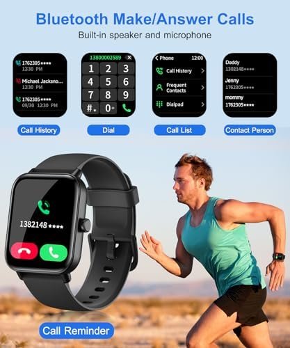 Smart Watch for Men Women with Bluetooth Call, Alexa Built-in1.8 DIY Dial 2
