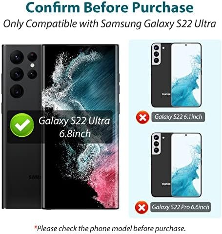 EGV [3 Pack] Screen Protector for Samsung Galaxy S22 Ultra 5G, 3D Curved Full 2