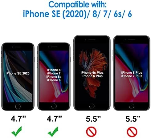JETech 3-Pack Screen Protector for iPhone SE 3/2 (2022/2020 Edition), iPhone 8 2