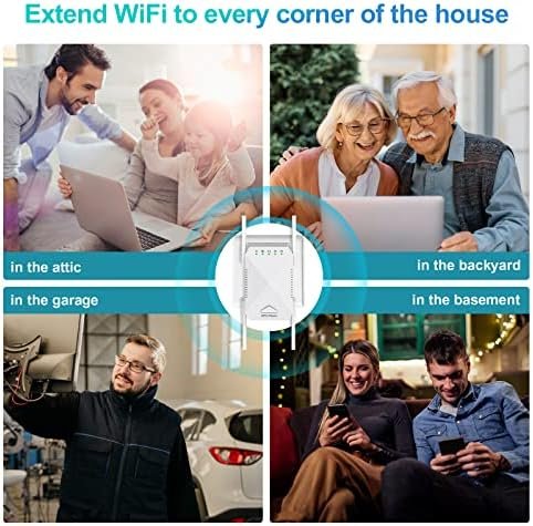 WiFi Extender, 2023 Fastest WiFi Booster 1200Mbps Dual Band (5GHz/2.4GHz) WiFi 7