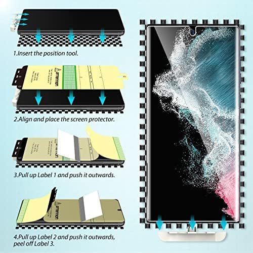 EGV [3 Pack] Screen Protector for Samsung Galaxy S22 Ultra 5G, 3D Curved Full 7